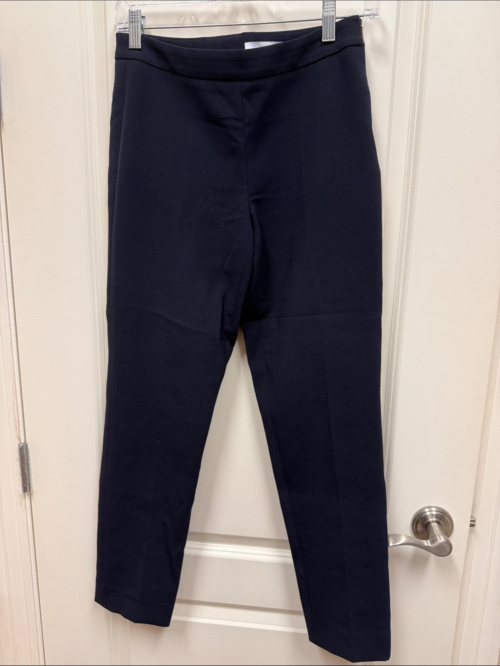 Hugo Boss Navy Slim Cropped Side zip Pants